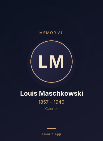 Memorial portrait of Louis Maschkowski