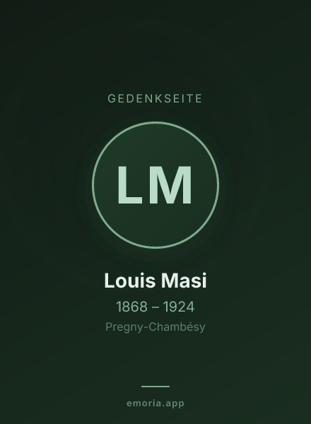Gedenkportrait von Louis Masi