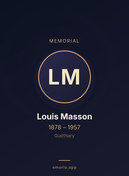 Memorial portrait of Louis Masson
