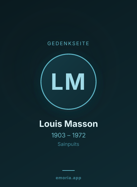 Gedenkportrait von Louis Masson
