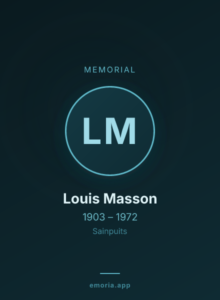 Memorial portrait of Louis Masson
