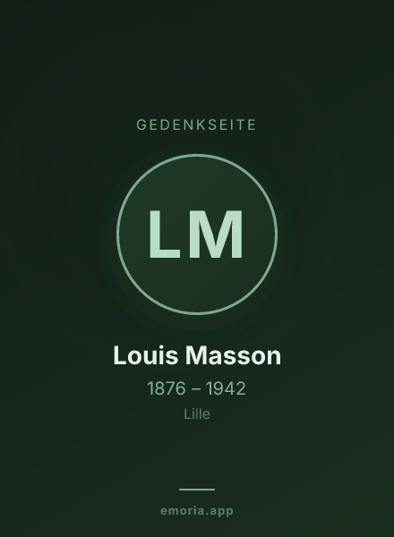 Gedenkportrait von Louis Masson