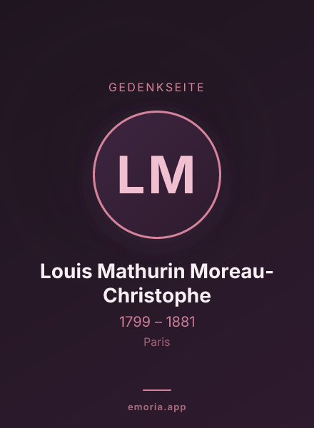 Gedenkportrait von Louis Mathurin Moreau-Christophe