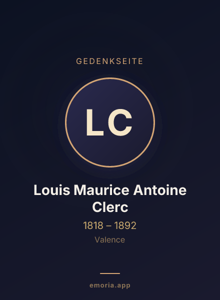 Gedenkportrait von Louis Maurice Antoine Clerc