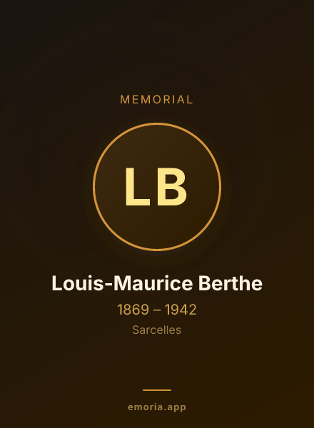 Memorial portrait of Louis-Maurice Berthe