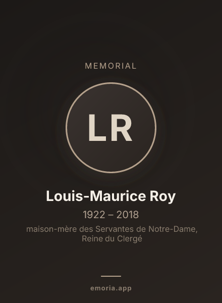 Memorial portrait of Louis-Maurice Roy