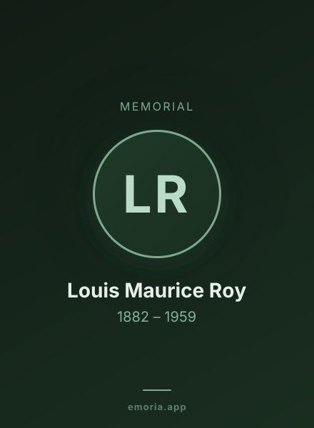 Memorial portrait of Louis Maurice Roy