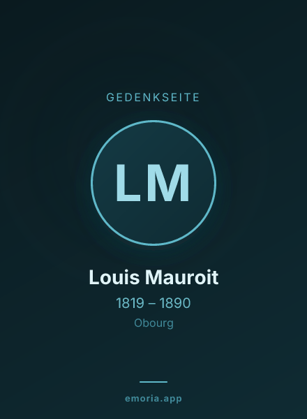 Gedenkportrait von Louis Mauroit