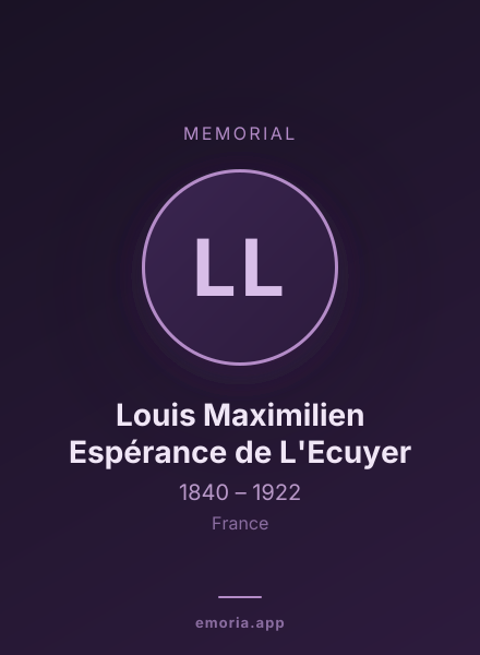 Memorial portrait of Louis Maximilien Espérance de L'Ecuyer