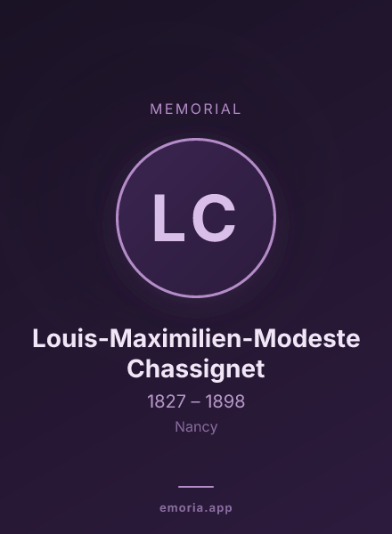 Memorial portrait of Louis-Maximilien-Modeste Chassignet