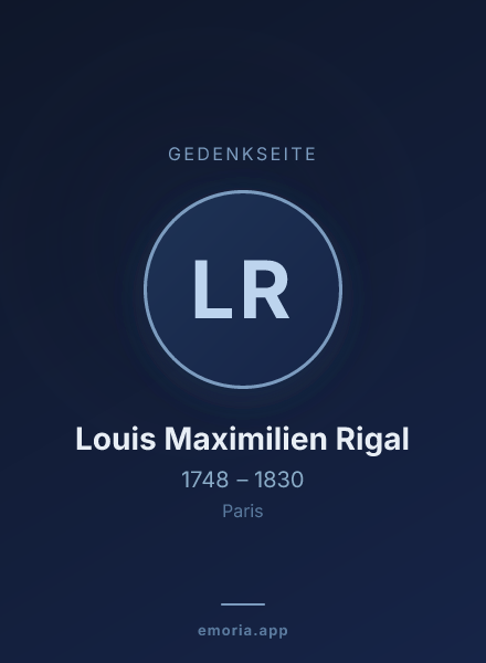 Gedenkportrait von Louis Maximilien Rigal