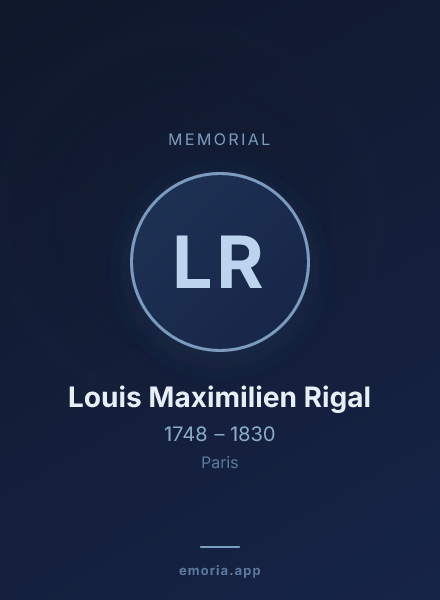 Memorial portrait of Louis Maximilien Rigal