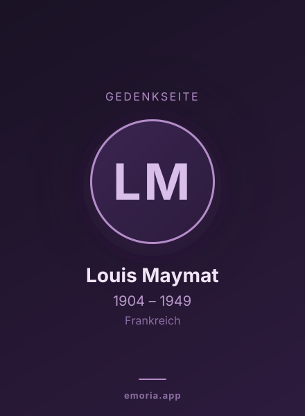Gedenkportrait von Louis Maymat