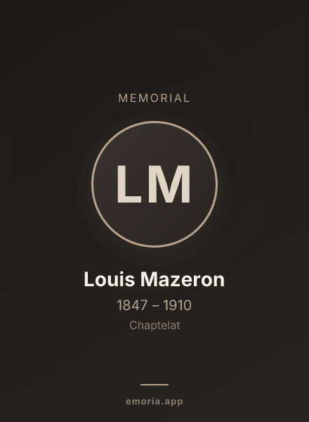 Memorial portrait of Louis Mazeron