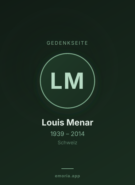 Gedenkportrait von Louis Menar