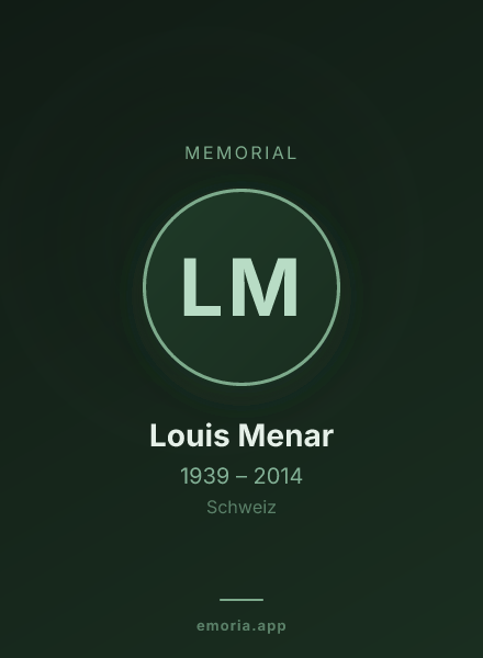 Memorial portrait of Louis Menar