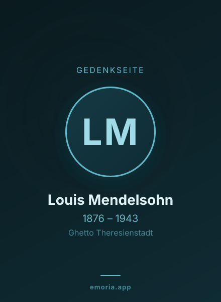 Gedenkportrait von Louis Mendelsohn