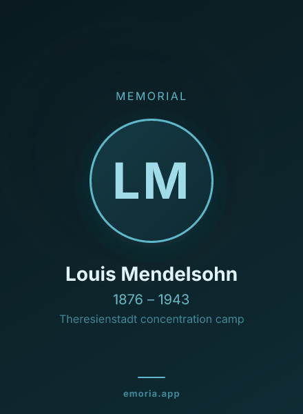 Memorial portrait of Louis Mendelsohn