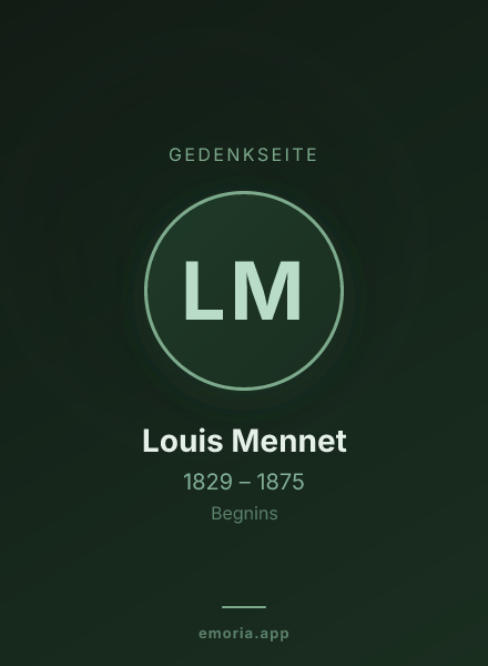Gedenkportrait von Louis Mennet
