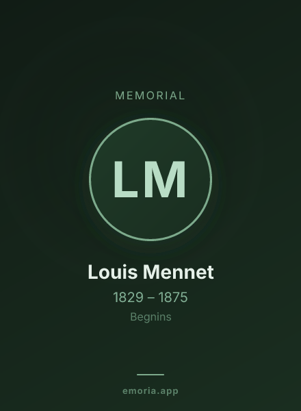Memorial portrait of Louis Mennet