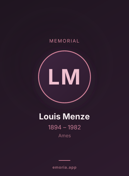 Memorial portrait of Louis Menze