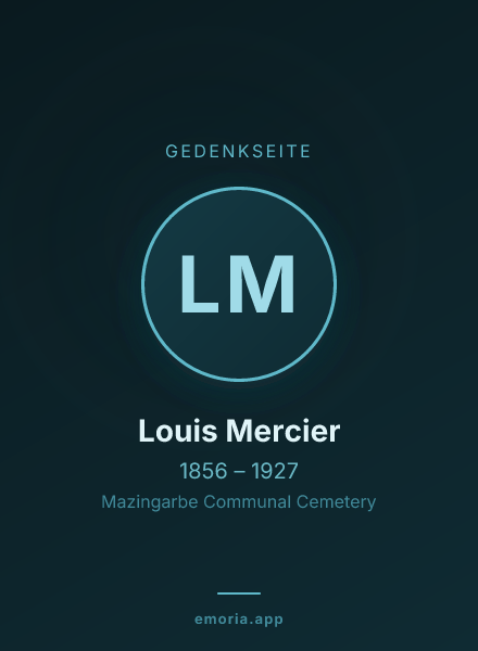 Gedenkportrait von Louis Mercier