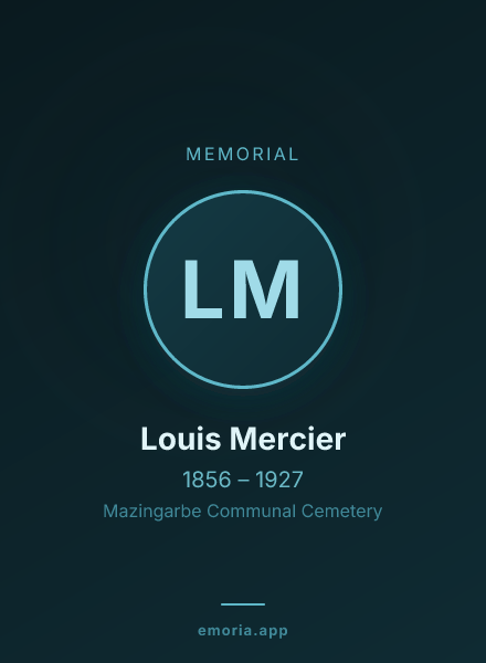 Memorial portrait of Louis Mercier