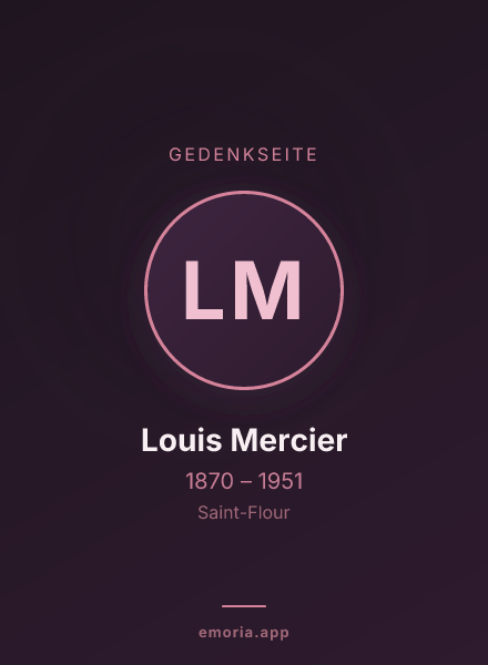 Gedenkportrait von Louis Mercier