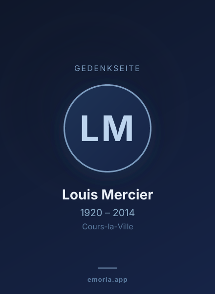 Gedenkportrait von Louis Mercier