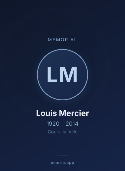 Memorial portrait of Louis Mercier