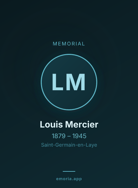 Memorial portrait of Louis Mercier