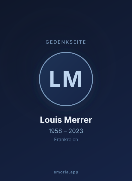 Gedenkportrait von Louis Merrer