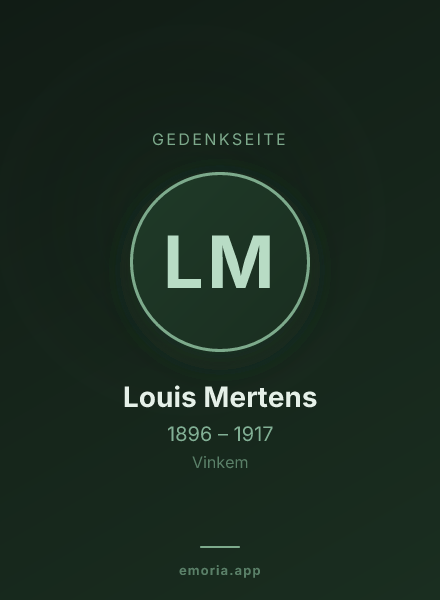 Gedenkportrait von Louis Mertens