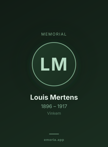 Memorial portrait of Louis Mertens