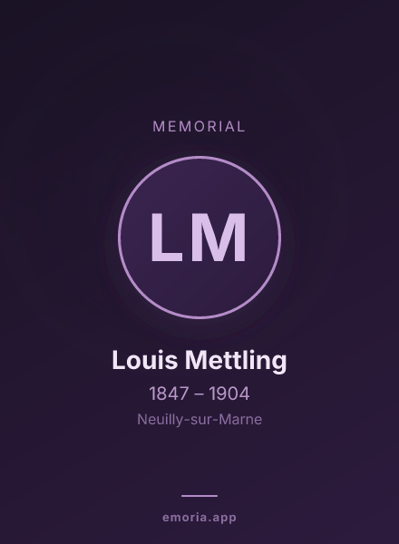 Memorial portrait of Louis Mettling