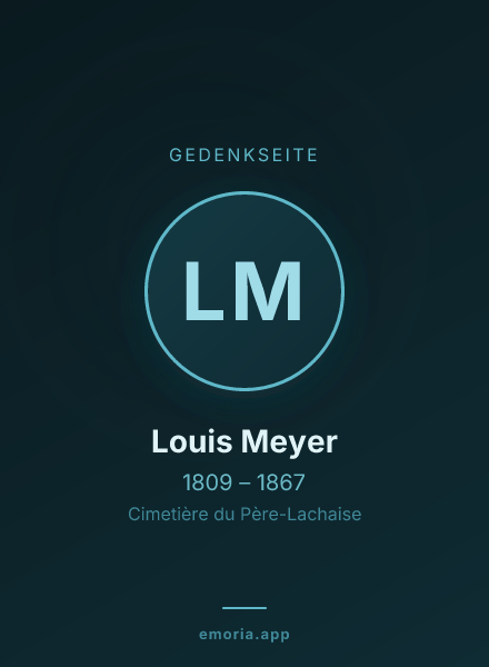 Gedenkportrait von Louis Meyer