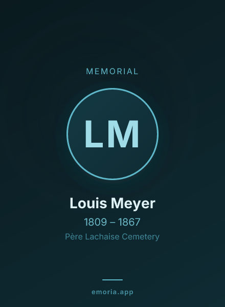 Memorial portrait of Louis Meyer