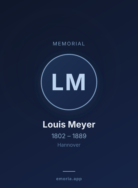 Memorial portrait of Louis Meyer