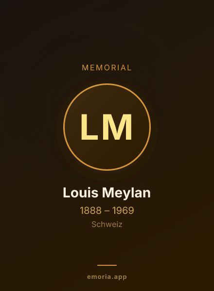 Memorial portrait of Louis Meylan