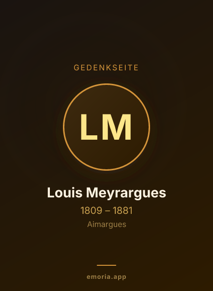 Gedenkportrait von Louis Meyrargues