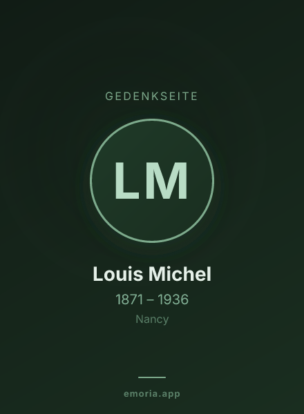 Gedenkportrait von Louis Michel