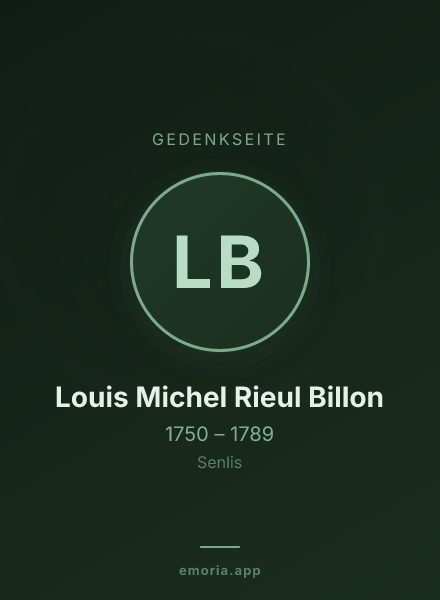 Gedenkportrait von Louis Michel Rieul Billon