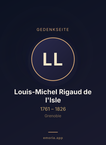 Gedenkportrait von Louis-Michel Rigaud de l'Isle