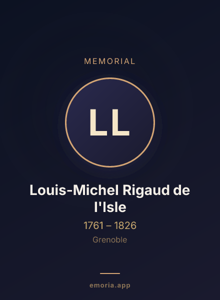 Memorial portrait of Louis-Michel Rigaud de l'Isle