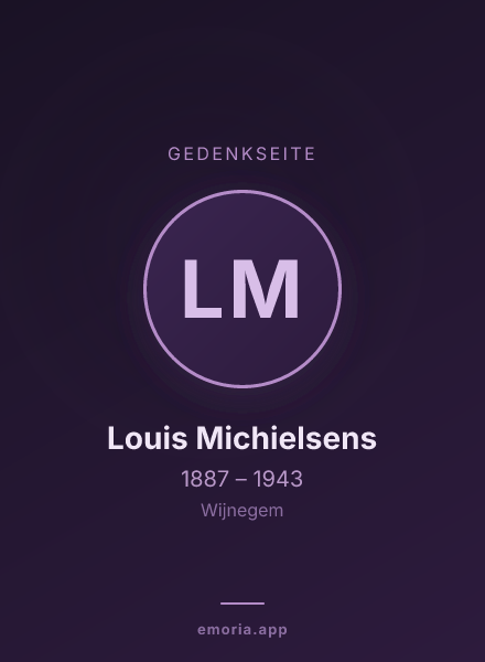 Gedenkportrait von Louis Michielsens