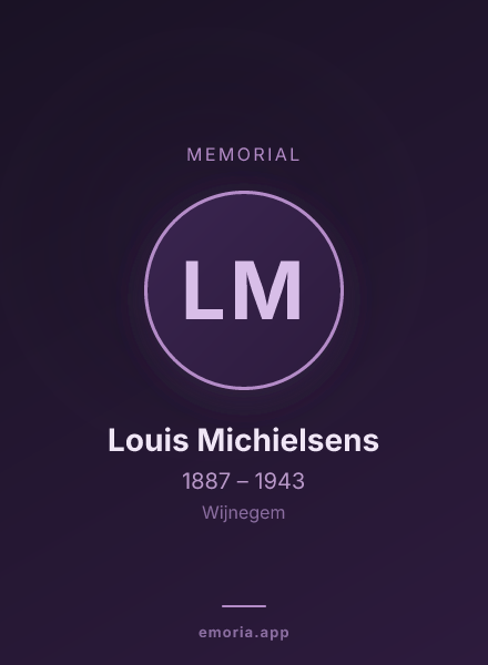 Memorial portrait of Louis Michielsens