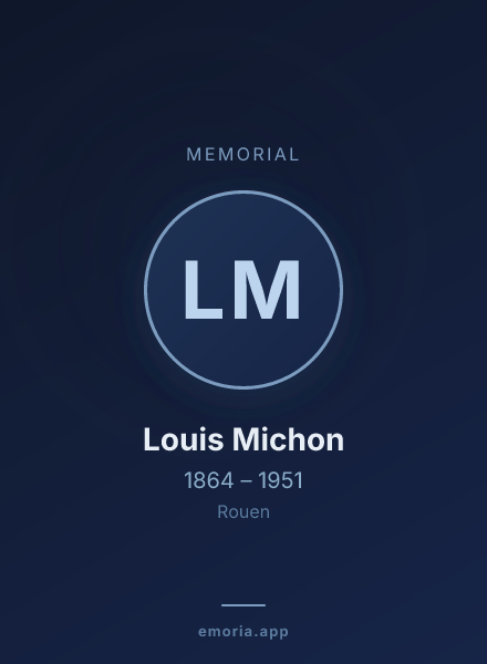 Memorial portrait of Louis Michon