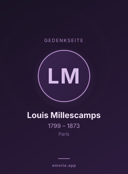 Gedenkportrait von Louis Millescamps