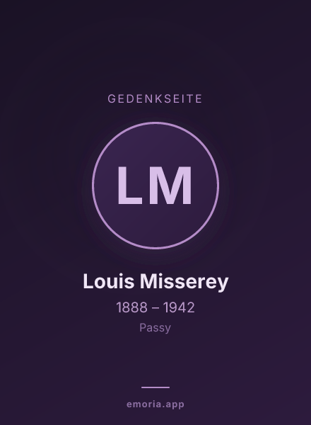 Gedenkportrait von Louis Misserey