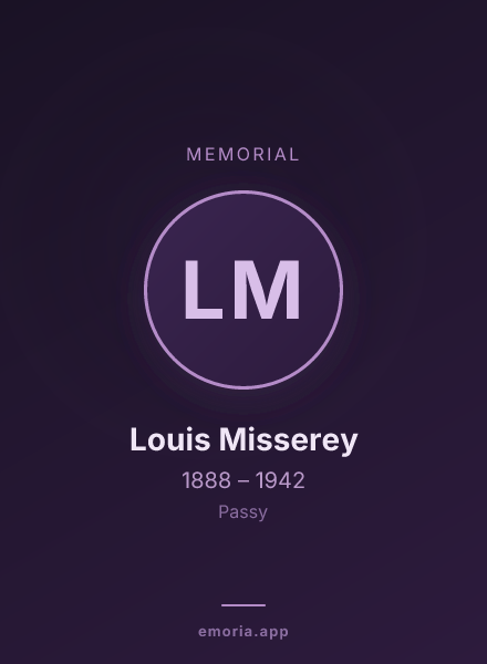 Memorial portrait of Louis Misserey